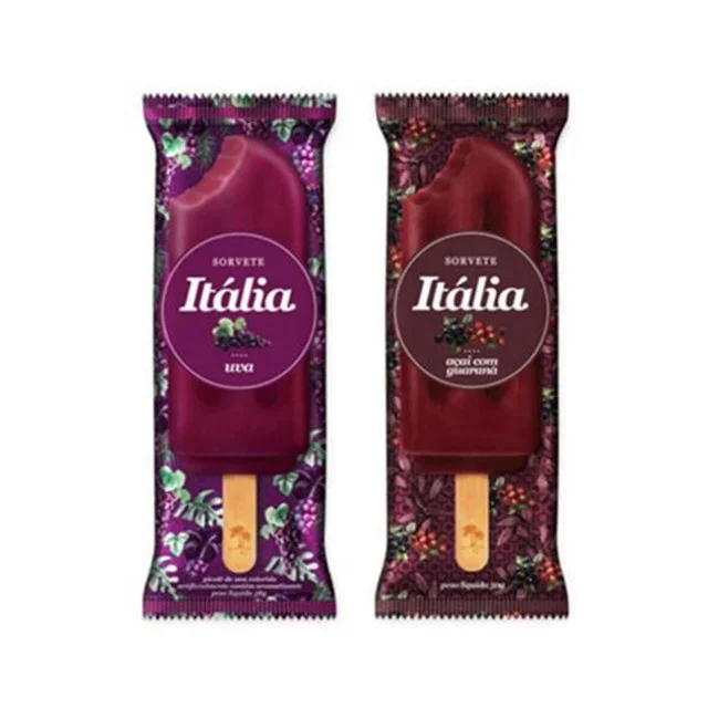 Custom printed plastic ice cream popsicle packaging bag