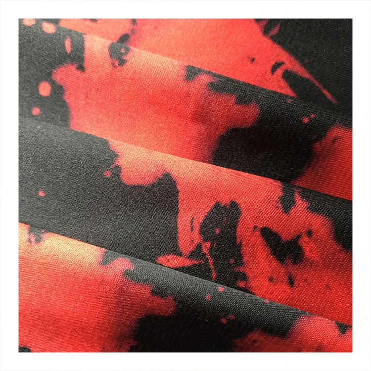 Cheap Price Printed Silk Satin Fabric 100% Polyester For Clothes