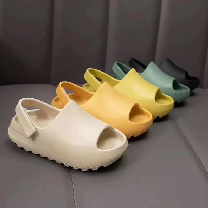  Стильные быстросохнущие полимерные Детские сланцы yeezy легкие детские тапочки нового поколения из