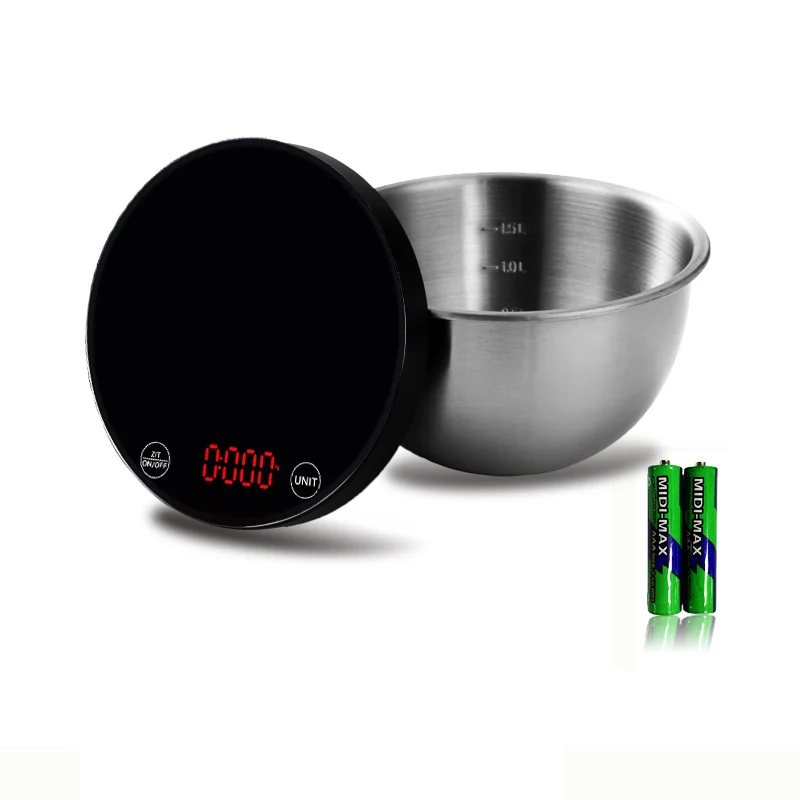 Smart Electronic Scale Digital Fruit Scales with Bowl Auto off 10 kg Kitchen Food weight Scale