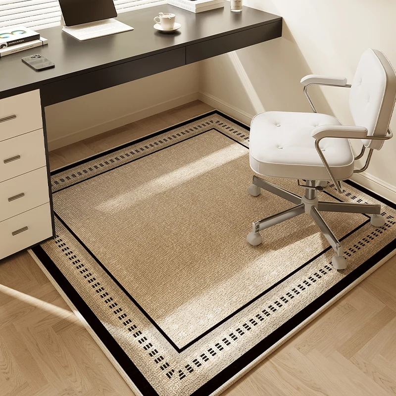 2024 New square living room office room computer chair carpet bedroom floor mat thickened without care light luxury