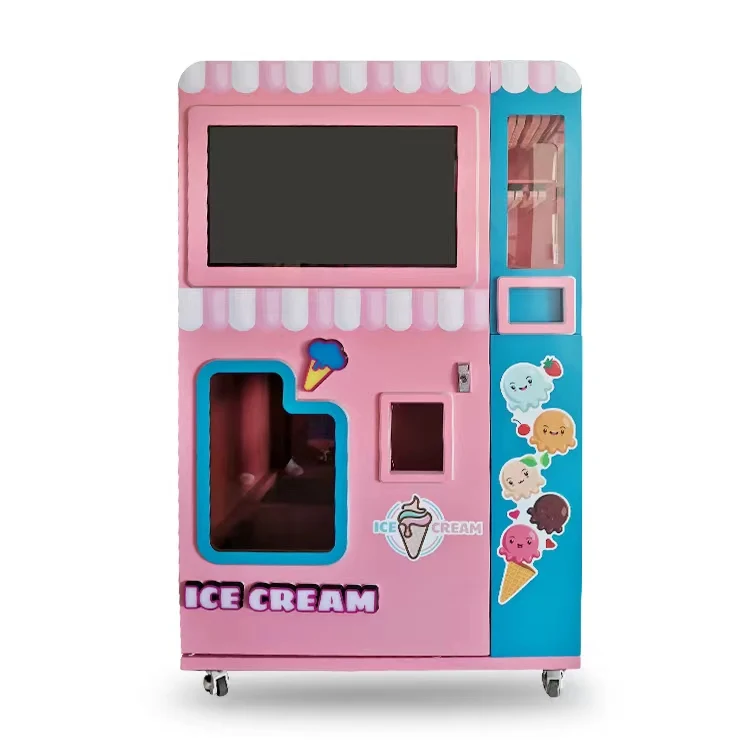 2024 New design Self Service Ice Cream Machine For Business Soft Ice Cream Vending Machine