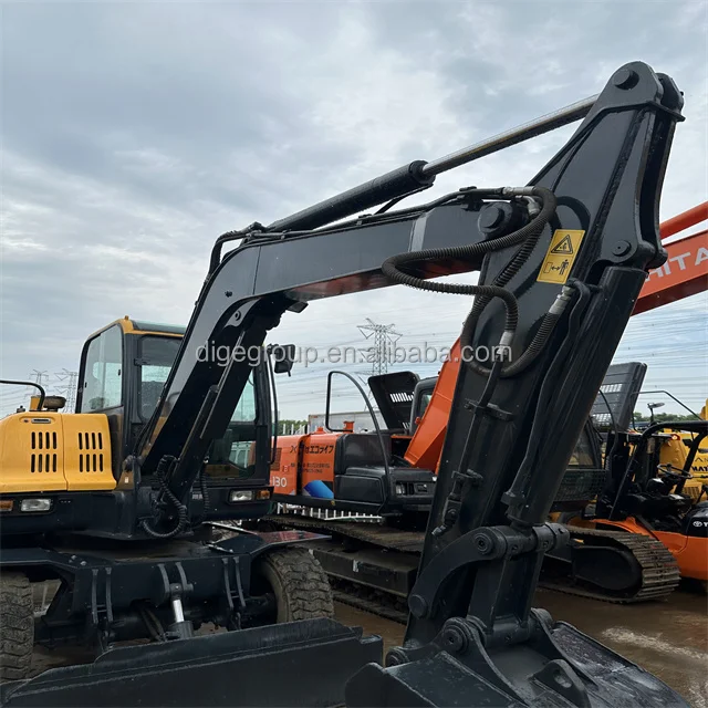 Hyundai 60W-7 подержанный колесный экскаватор с качественными деталями и более дешевой стоимостью