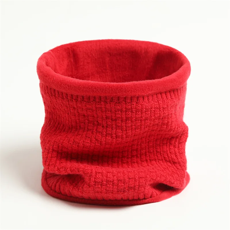 HZW-24094 Ladies Winter Unisex Snood Knitted Neck Warmer Scarf Women Adults Outdoor Wear Classic Plain Circle Neck Scarfs