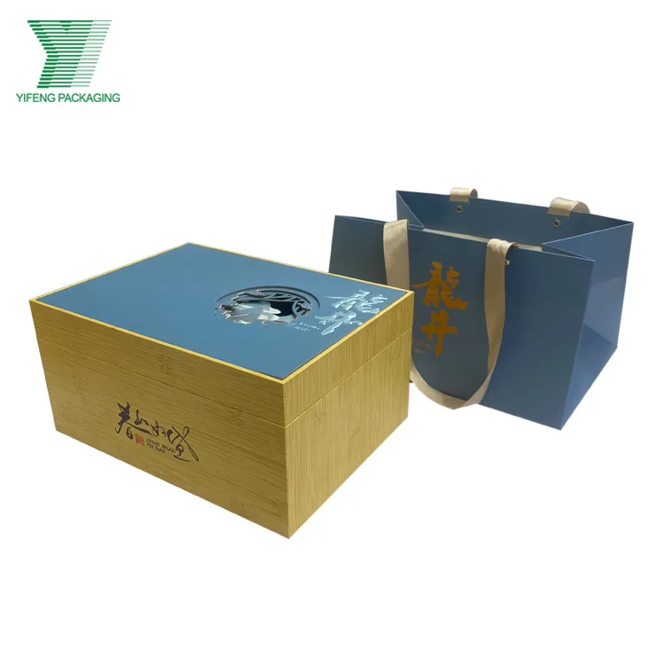 Custom packing wooden bamboo box Cardboard Tea Samplers Assorted Variety CMYK Color Custom Logo Paper Packaging Tea Boxes