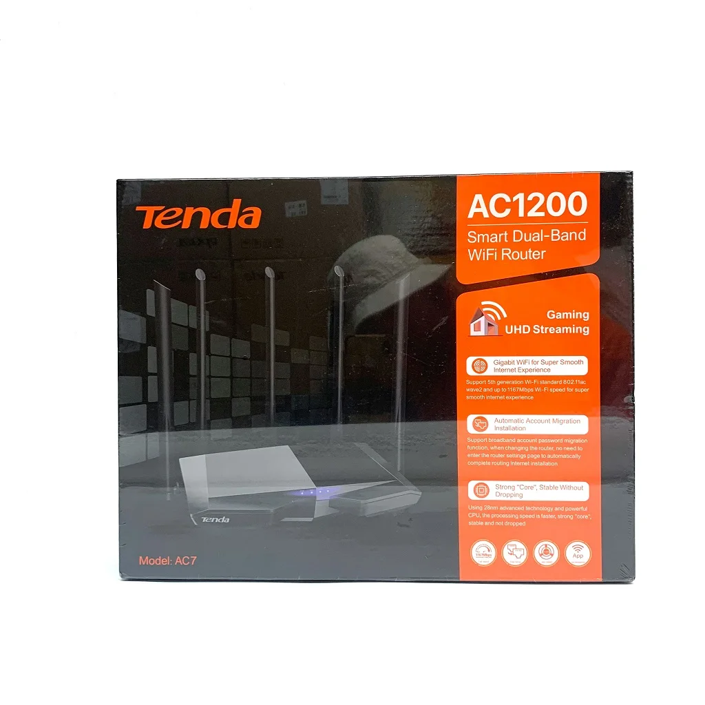 Global version Tenda AC7 1200mbps Network Extender wifi router wall penetration antennas high-performance chip 2.4Ghz/5.0Ghz