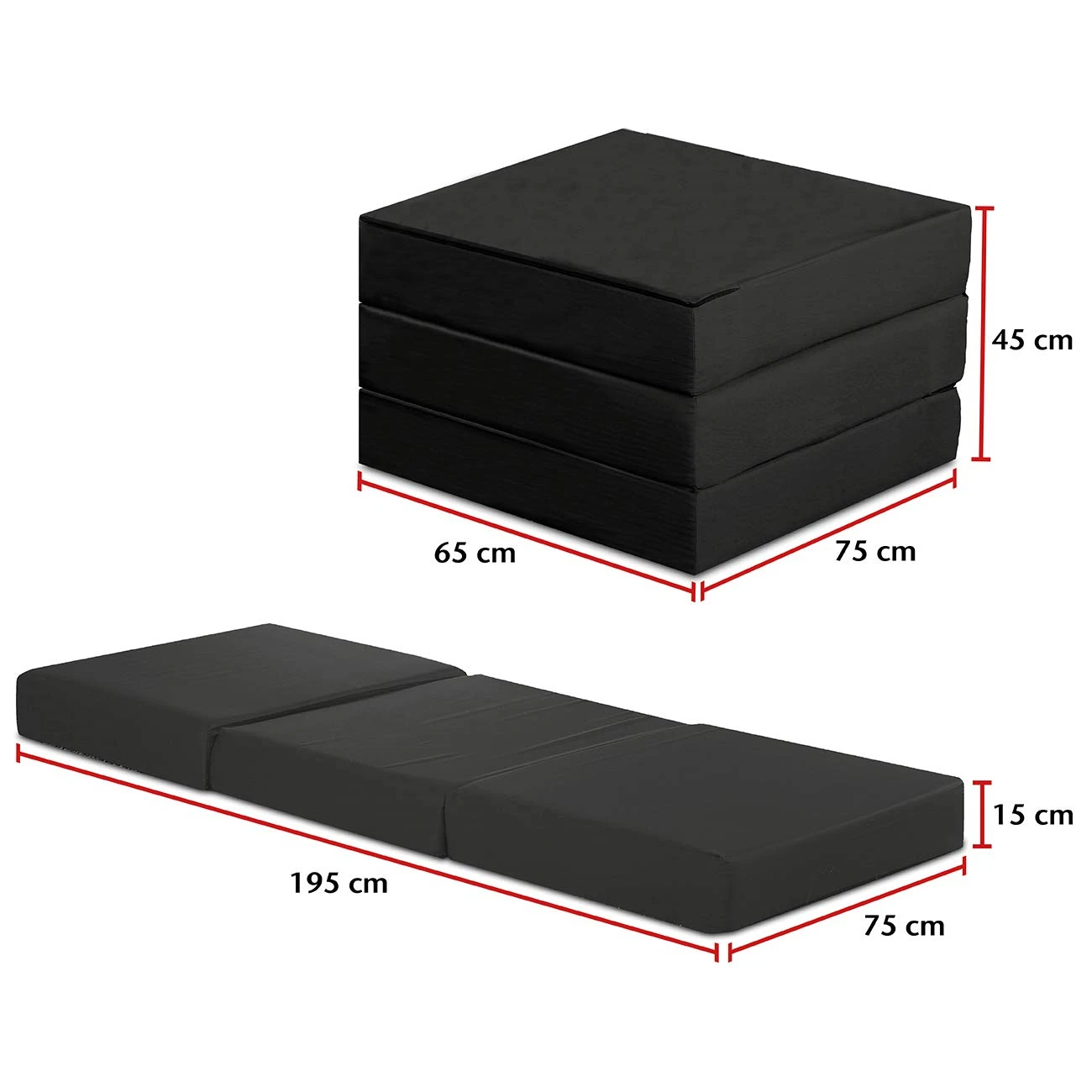 4 IN 1 Trifold Mattress Home Use Cars Chair Outdoor Camping Fold Mattress Bed students bed mattress