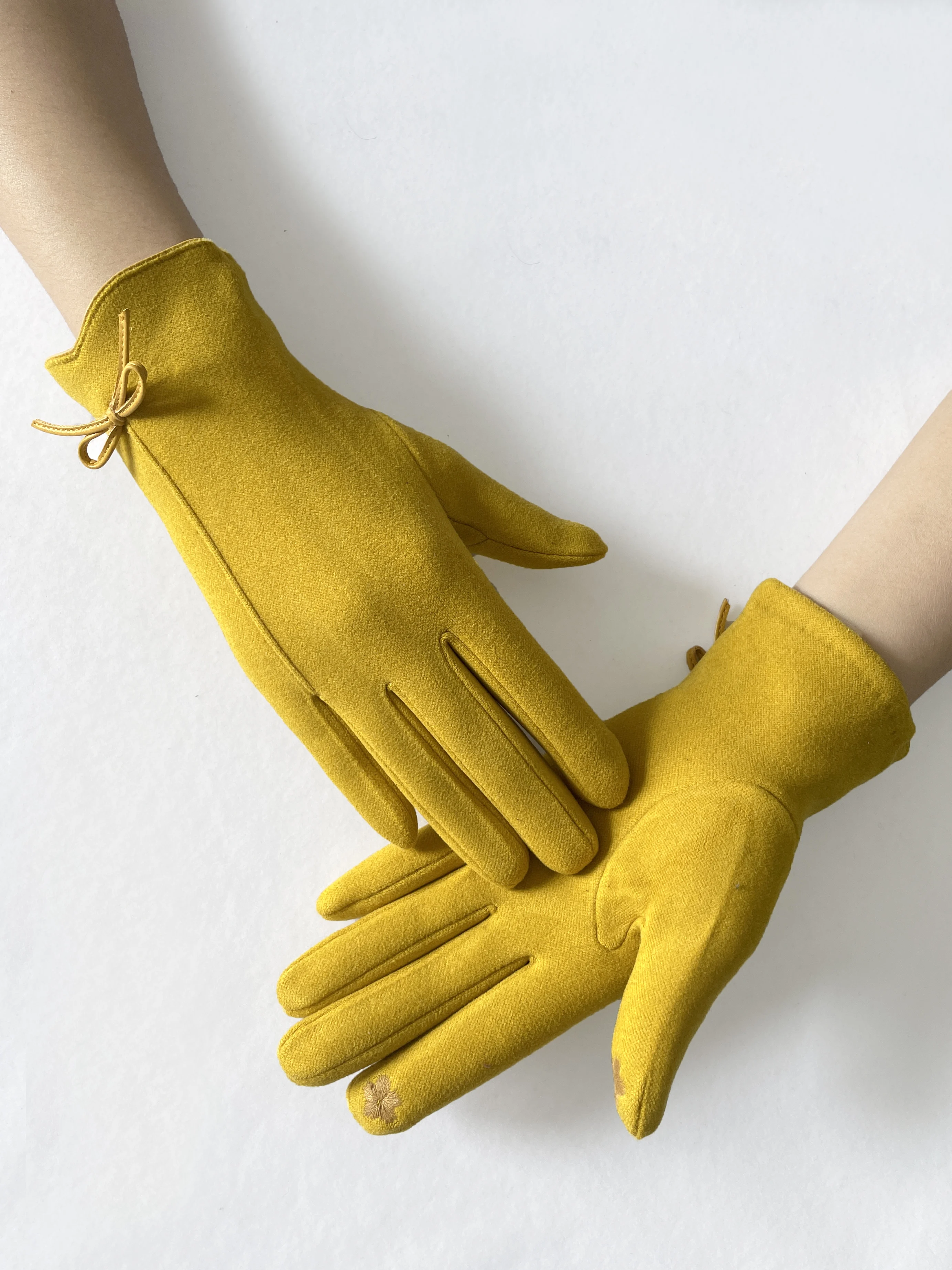 BSCI Manufacturer Custom Down Cloth Black Men Touch Screen Winter Thicken  Gloves