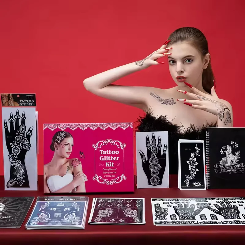 Semi Permanent Sticker Arm Sexy Henna Tattoo Decal Paper New Product Reusable Art Disposable Temporary Man and Woman