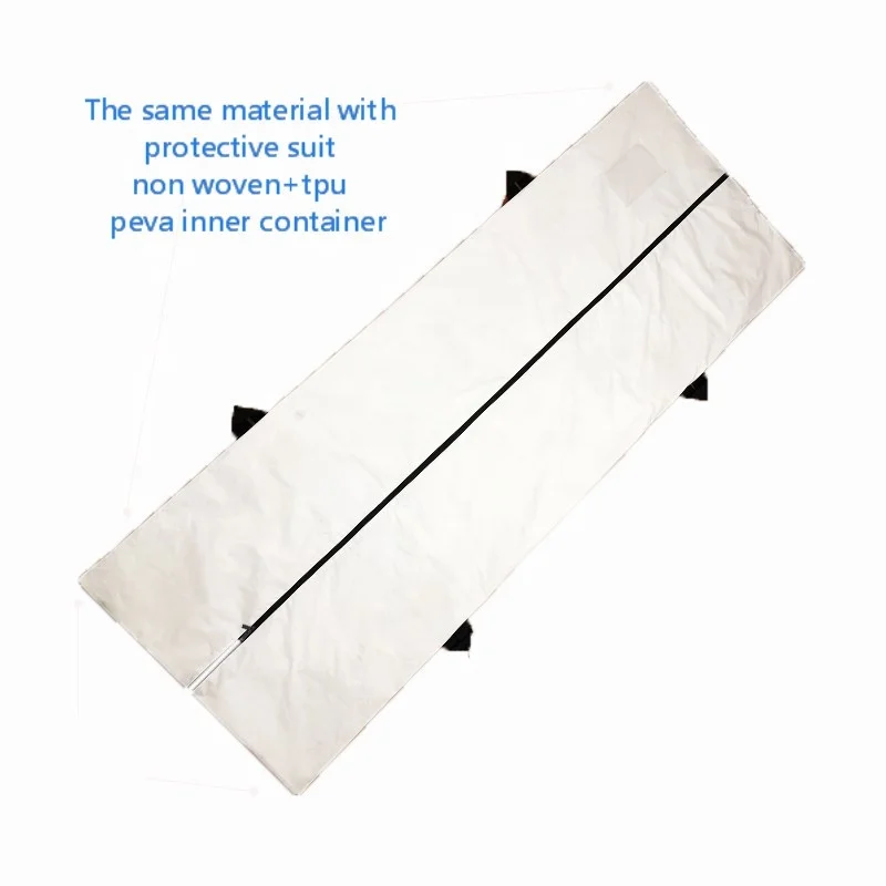 Disposable custom PEVA bodybag  pvc waterproof leakproof anti-virus spreading  corpse body bag with handles Cadaver bag