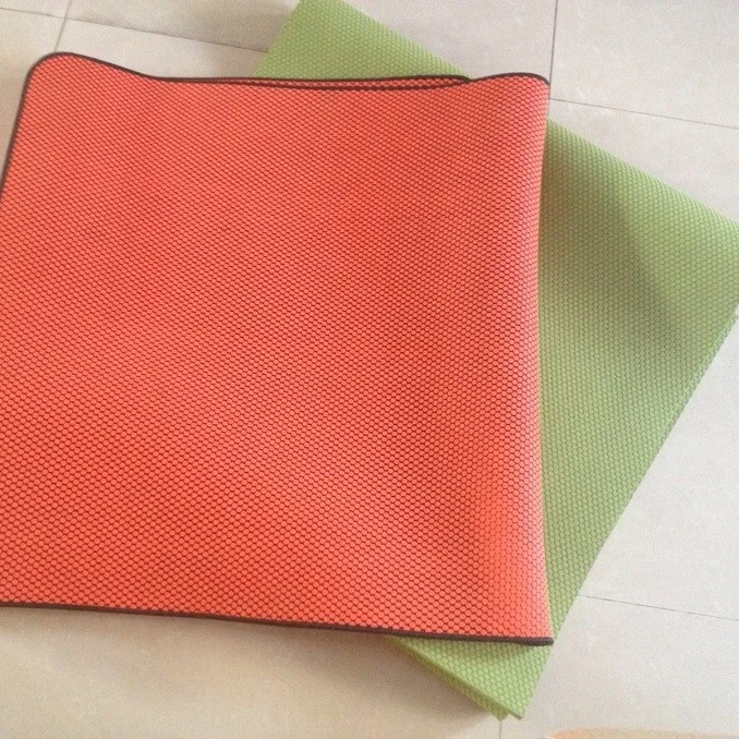 Custom OEM Personal Open Cell Foam Rubber Yoga Mat Super Grip All Natural Rubber Base Nylon Mesh Top Quality Mat Yoga Factory