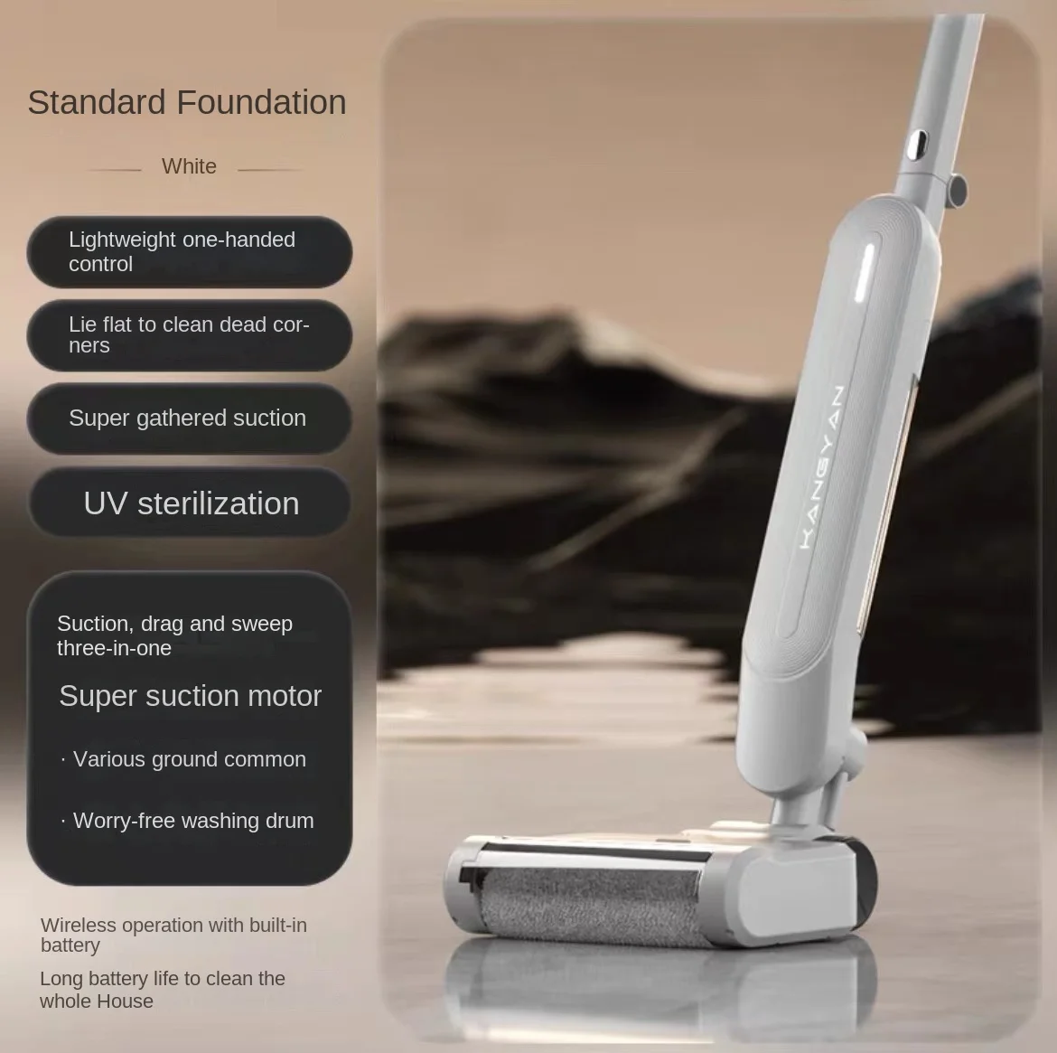 Full-automatic intelligent household washing machine sweep, drag and suction-body three-in-one-cleaning sweeping mop du