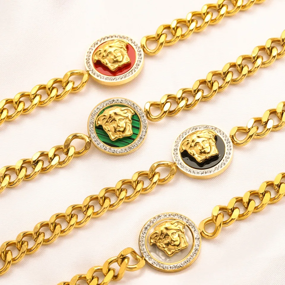 New Arrival Luxury 18K Gold Plated Designer Jewelry Famous Brands Stainless Steel Bracelet for Women