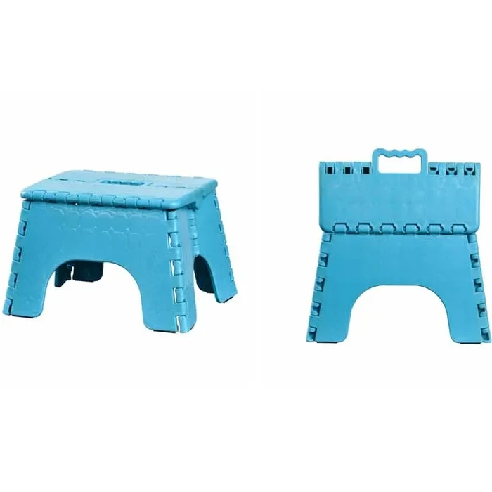 Promotion Kids Speckled Single Handle 9 Inches Height Telescopic Portable Plastic Folding Step Stool