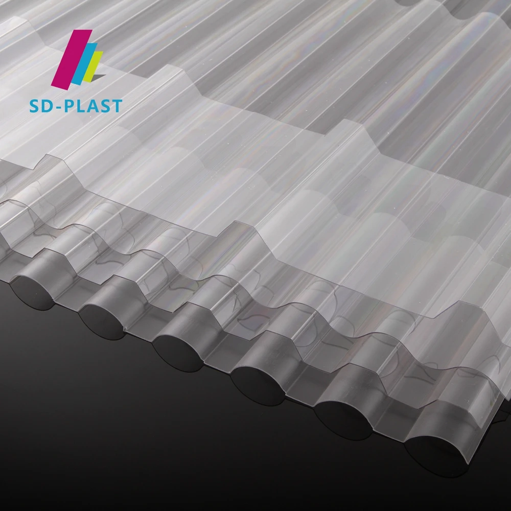 Transparent polycarbonate corrugated  pc wave board plastic hollow sheet