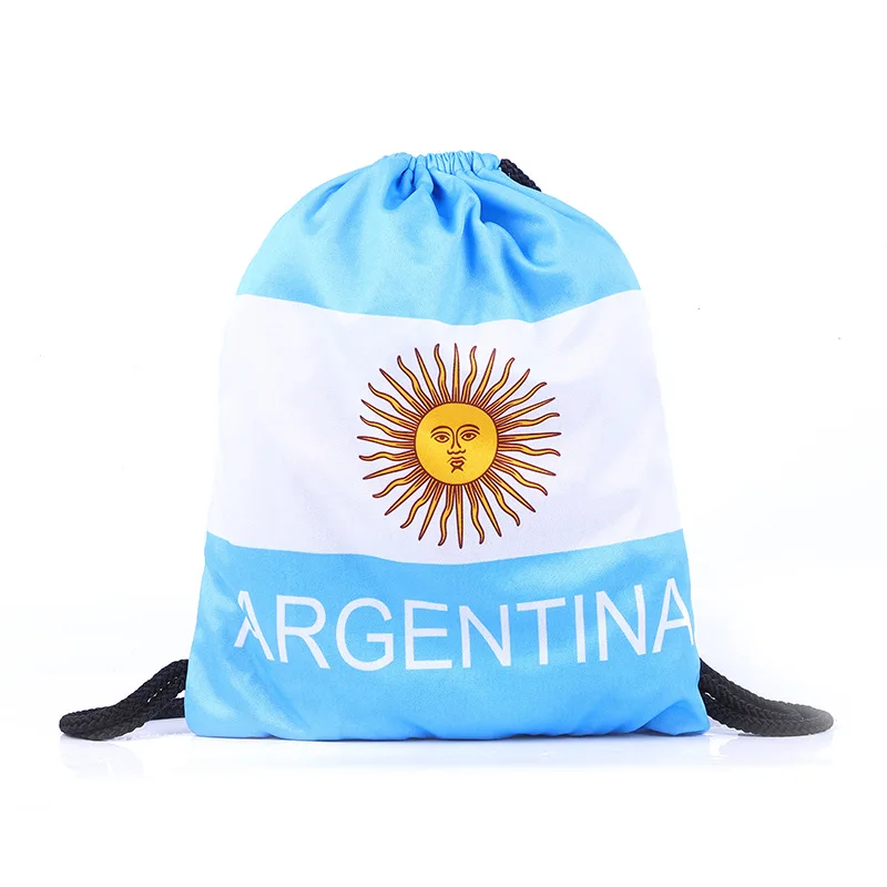 World Cup fan SOUVENIR FLAG backpack football drawstring bag fan bundle pocket outdoor sports backpack