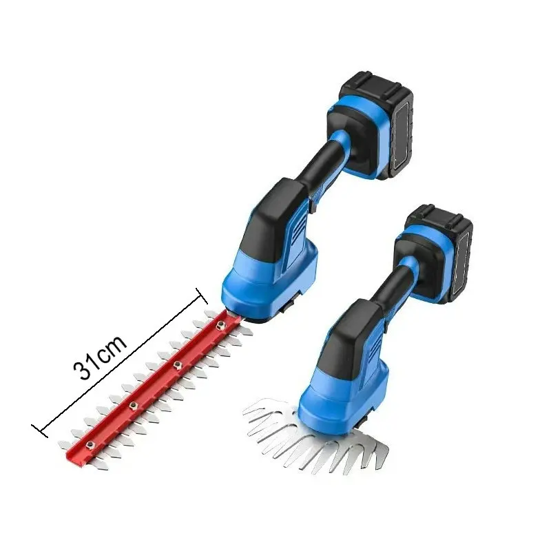 31cm hedge length 21V  Electric Cordless 2 in 1 Battery Bush Grass Shear Shrubbery Shrub Hedge Trimmer Mini Hedge Trimmer