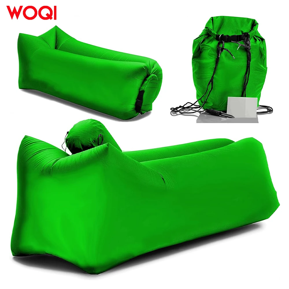WOQI надувной диван кресло для отдыха Пляжная кровать Кресло кемпинга с подушкой подходит и пеших прогулок на пляже