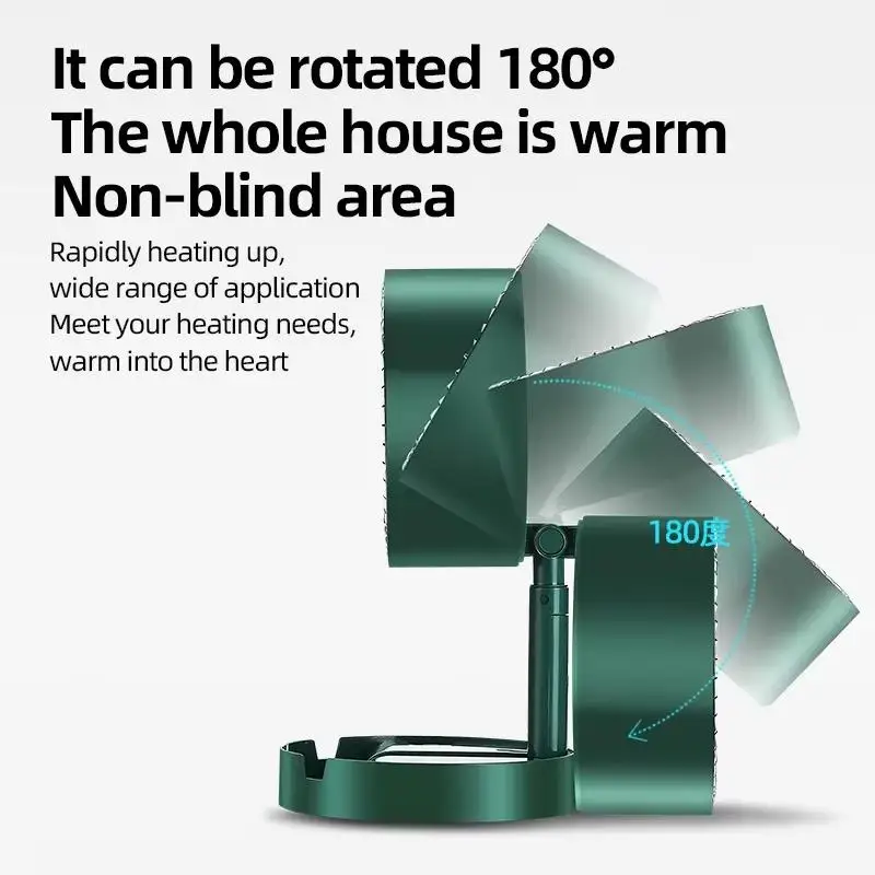 Fan Heater Fast Heating 1000W Electric Heater Vertical Desktop PTC Heating Small Portable Folding Telescopic Warm Air Blower