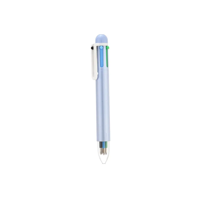 Custom Logo Multicolor Ballpoint Pen 0.5mm Plastic Click Promotion Retractable Black/Blue/Red/Green 4 Colors Writing Gifts