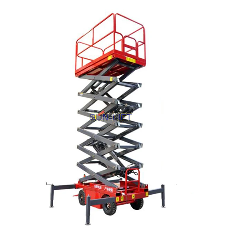 Chinese Factory electric mobile portable scissor lift table price scissor small indoor lift equipment with CE ISO
