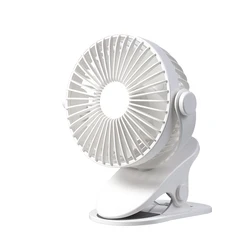Small Rechargeable Battery Fans 360 Degree Oscillating Electric Fan USB Charger Portable Clip On Desk Mini Fan