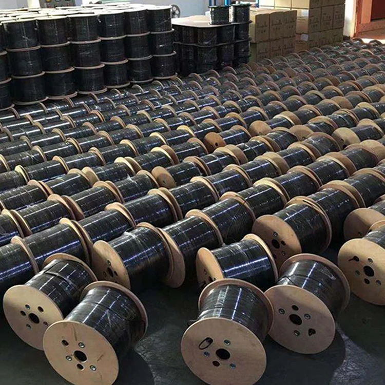 Indoor FTTH Fiber Optical Drop Wire Factory Aerial Fiber Optic cable G657A FRP Steel Wire 1 2 4 6 8 10 Core FTTH Drop Cable