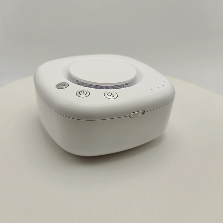 Portable mini air purifier with ion and ozone output for outdoor hunting, car, pet room and other areas