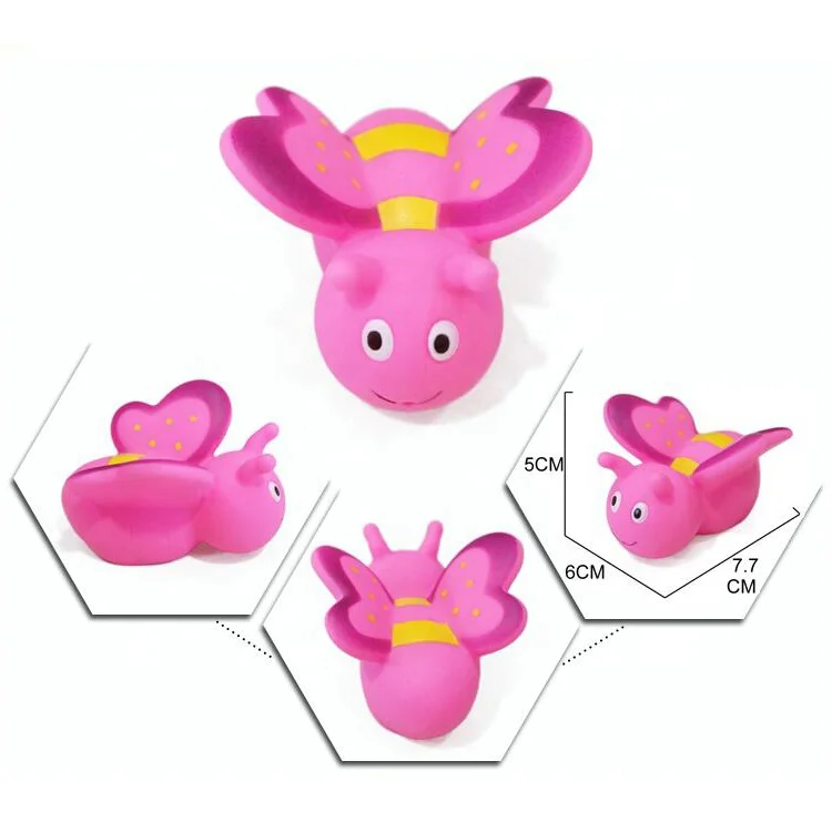 Quality Beetles floating set  Buffalo bath toy Butterfly squirt toy Crabs squeeze bath time toy