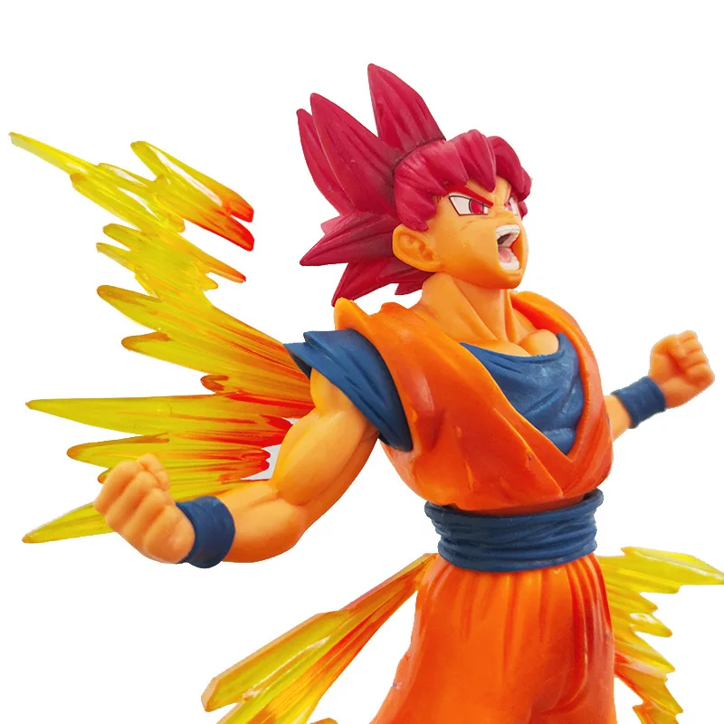 Aolan Boxed Wholesale 25cm Japanese Anime Dragon Z Ball Goku Action Figure Red Hair Super Saiyan Model Collection Toy Figure