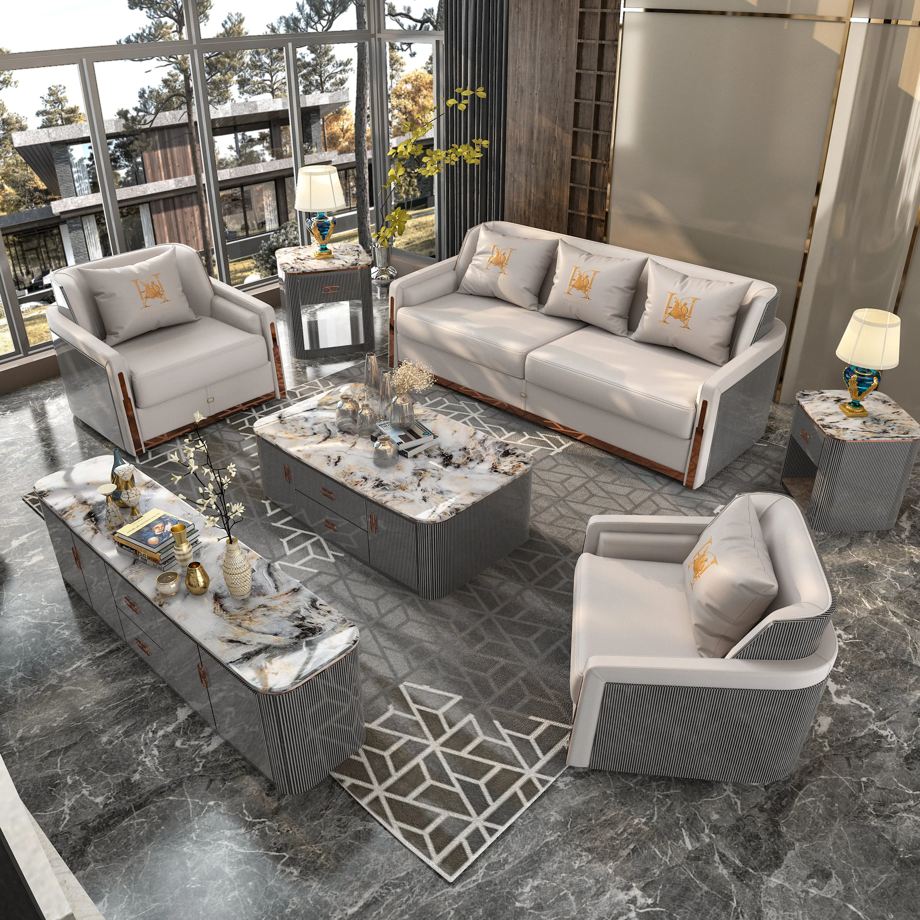 Custom other home furniture modern couch set living room sofa upholster large genuine leather sofa set living room furniture