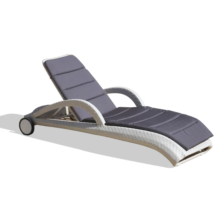 
Swimming patio wicker sun bed outdoor bed leisure chaise rattan sun lounger 