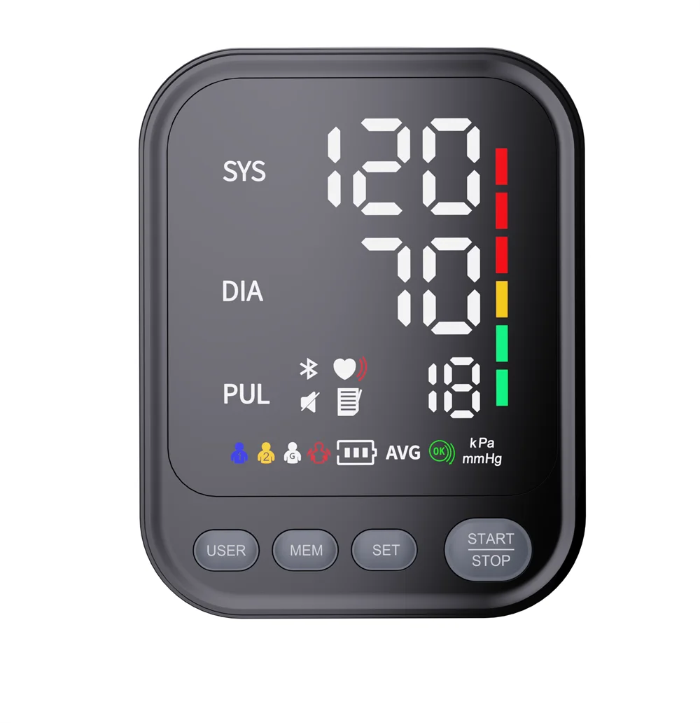 Hot Model BP Monitor Customization Big Screen Digital Tensiometros Electric Automatic Arm Blood Pressure Monitor