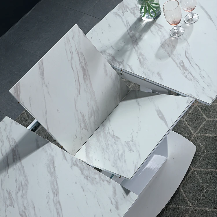 Ultra practice Luxury Expand table pull out marble top Space saving lounge furniture