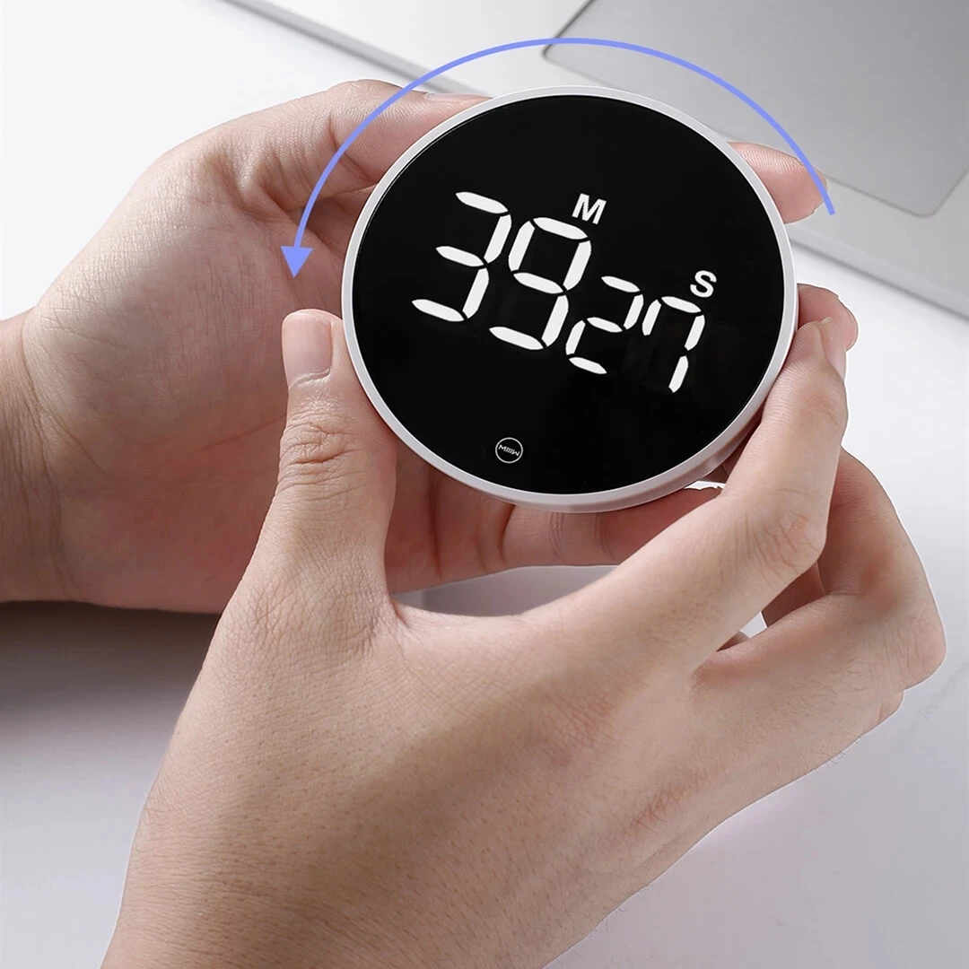 OEM Brightness Adjustable Magnetic Round Xiaomi Youpin MIIIW Counting Rotating Timer Cooking Alarm Clock for kitchen