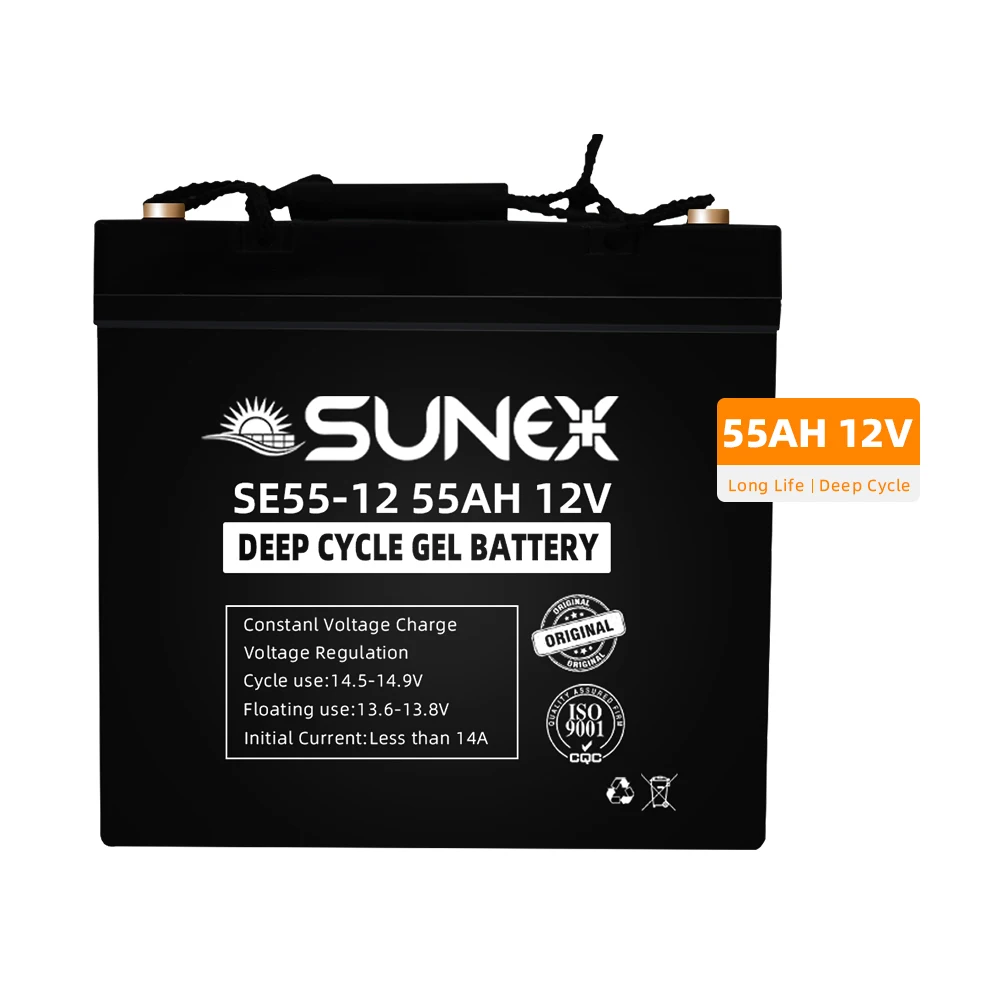 UAE Stock SUNEX 55Ah 12V Lead - Acid Battery Sealed Lead Acid Battery For Electric Bike