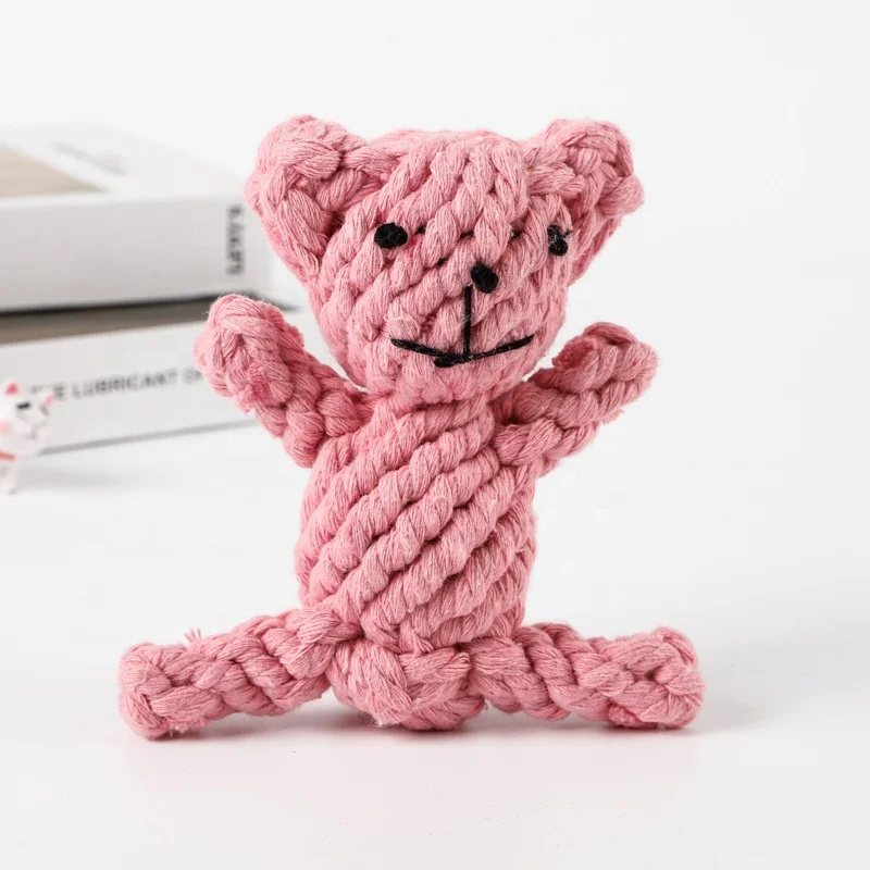 High Quality Durable Bite Toy Double Knot Rope Dog Chew Eco-Friendly Cotton Rope Dog Toys For Dogs