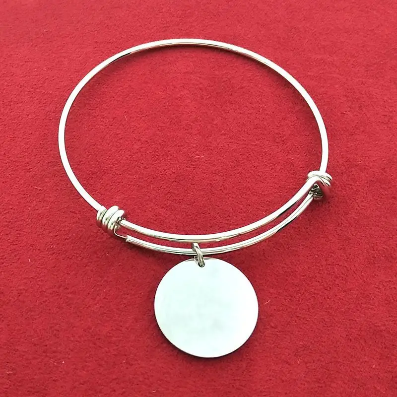 2024 New Adjustable Bracelet Custom Wholesale Women Fashion Jewelry Bracelets Stainless Steel Personalized  Engraved Bracelets