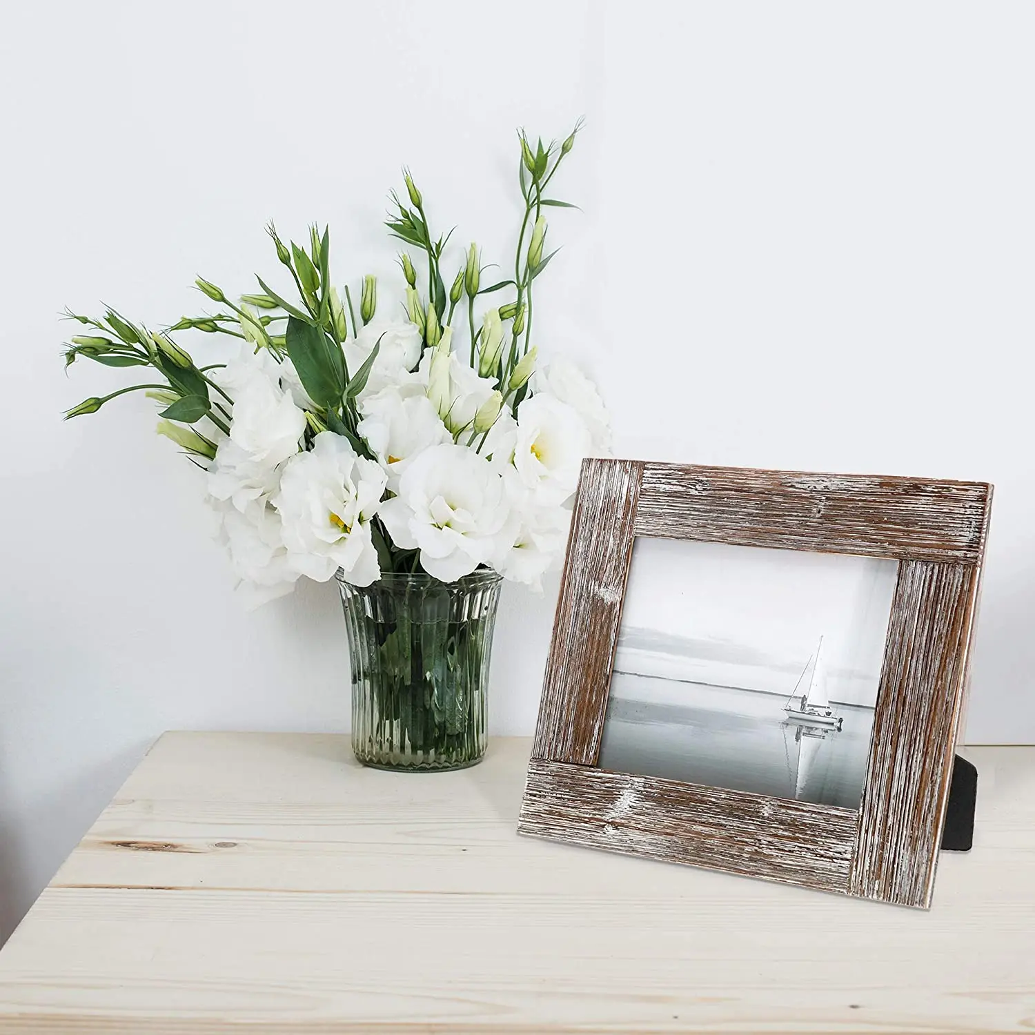 Wooden Rustic Logo Picture Frame Horizontal and Vertical Formats for Wall and Tabletop