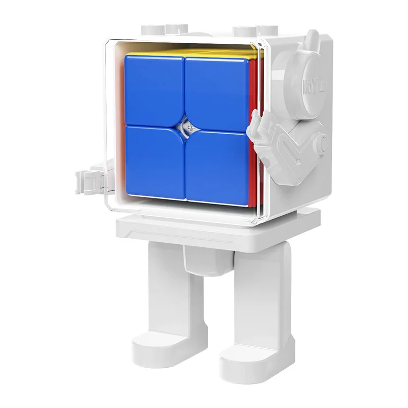 New Meilong 3M Magnetic Magic Cube with Cube Robot For Stickerless Cute Speed Puzzle Cubes Toy