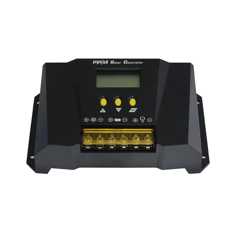 10A 20A 30A 40A 50A 60A Solar Panel Charge Controllers 12V/24V/48v waterproof PWM Solar Charge Controller With Aluminium Outer
