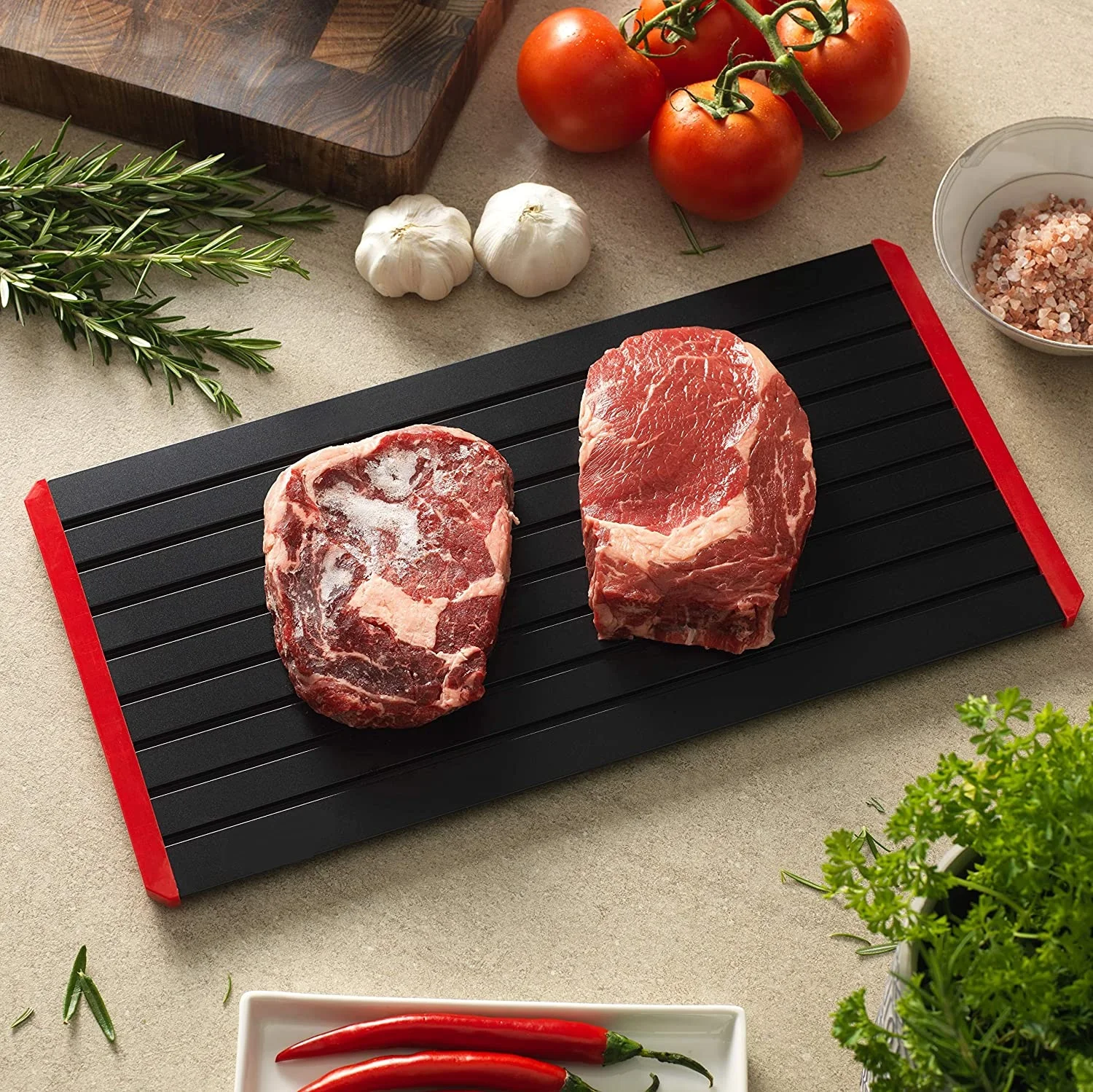 6mm Quickly Thawing Plate Aluminum Defrosting Board With Tray For Frozen
