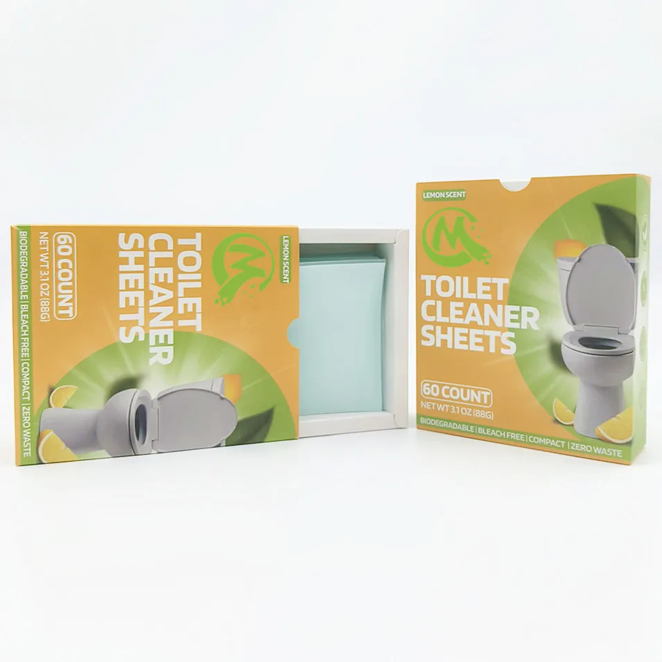 Toilet Freshener Strips - Gentle Components & Plastic-Free Package | Easy to Use Cleaner Strips for Sustainable Households