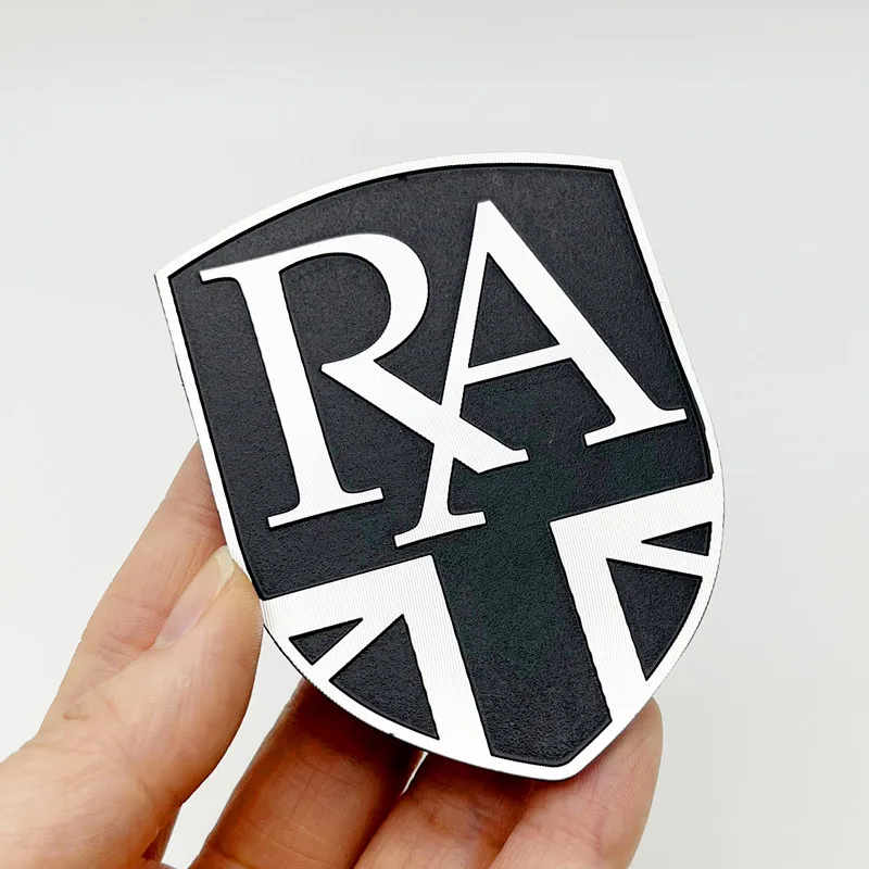 Custom any shape adhesive 3D embossed metal aluminum nameplate emblem with design logo metal plate