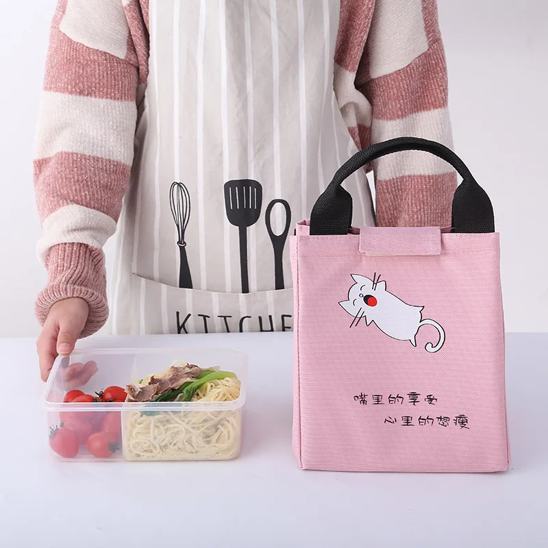 Portable Insulated Thermal Cooler Leak Proof Lunch Box  Lunch Box Bamboo For Kids Canvas Rattan Lunchbox Bag Food Container