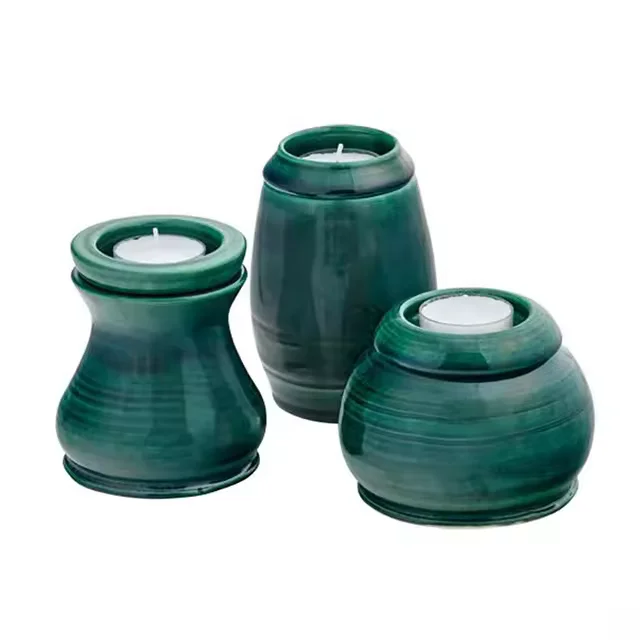 Wholesale modern ash urn for human adults baby custom handmade ceramic cremation funeral ashes urnas