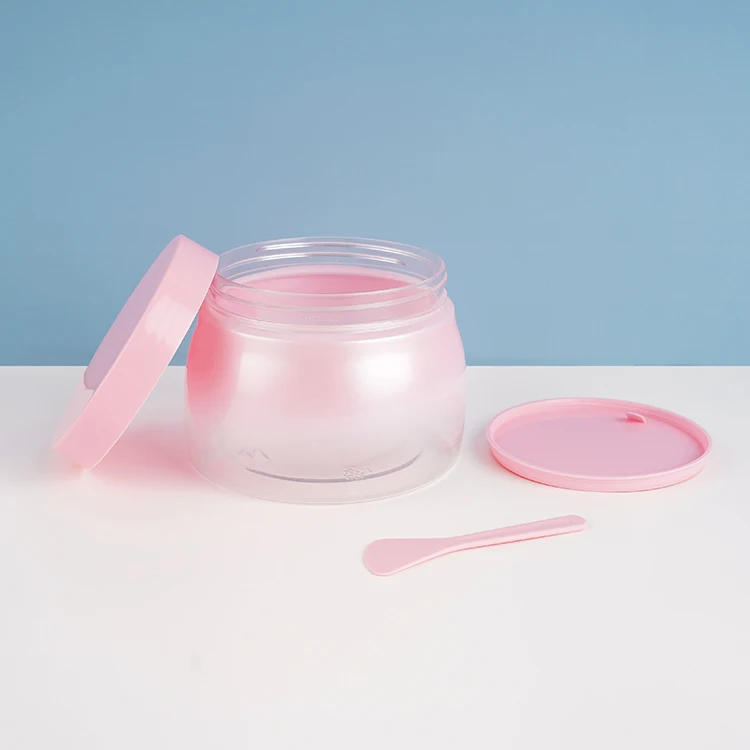 300ml Pet Plastic Cosmetic Container Wide Mouth Jar For Scrub Skincare Cream Body Butter PET Jars With Lids