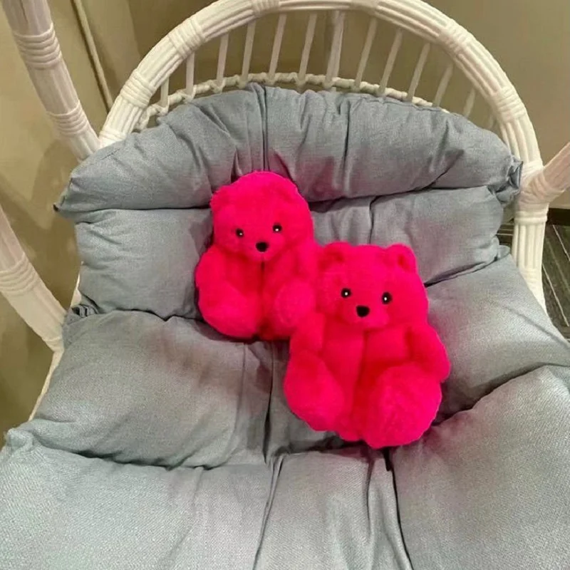 Teddy bear slippers fuzzy teddy Wholesale Plush adult Slipper House for Women Girls home slippers