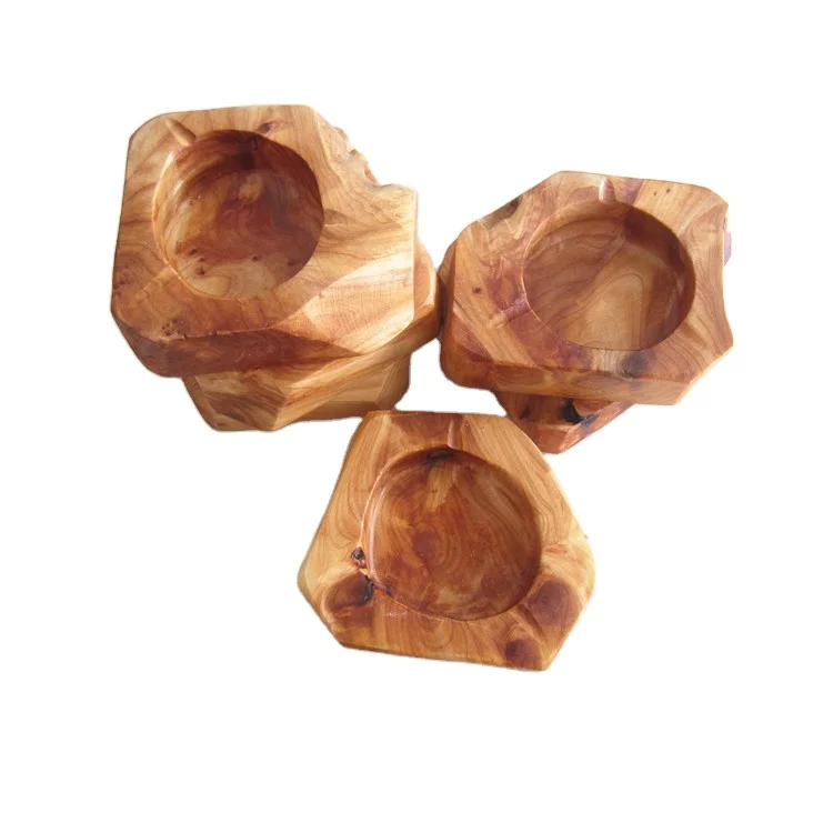 Домашняя Автомобильная Экологически чистая карманная пепельница естественного цвета Новинка деревянная пепельница неправильной формы