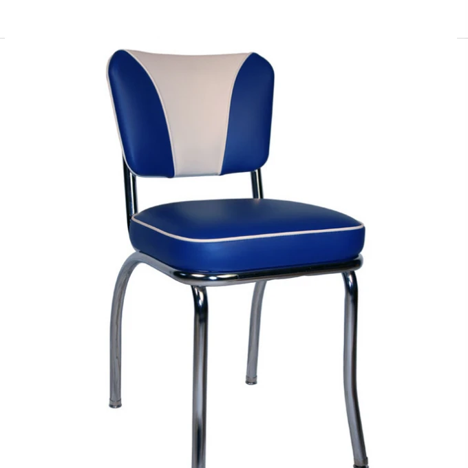 1950s style retro american vintage industrial diner metal chair